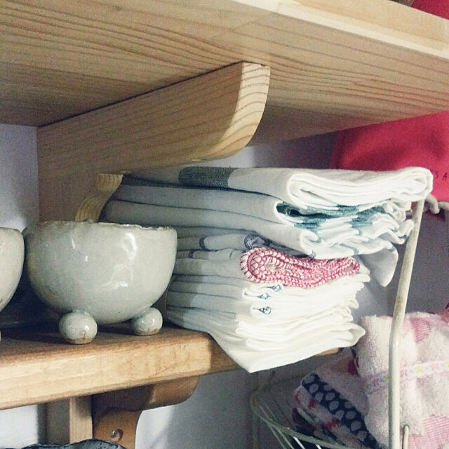 My Shelf,ふきん,モノ集め,湯呑み。,イケア,無印良品 prepreの部屋