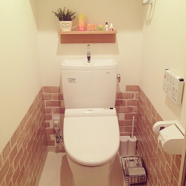 Bathroom,1LDK,キャンドル,ムーミン,無印良品 壁に付けられる家具,無印良品,ダイソー,セリア,トイレ miisaの部屋