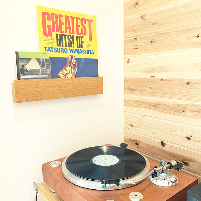 レコードのある生活,レコードプレーヤー,レコード,長押,壁に付けられる家具,無印良品,Lounge tsuno2の部屋