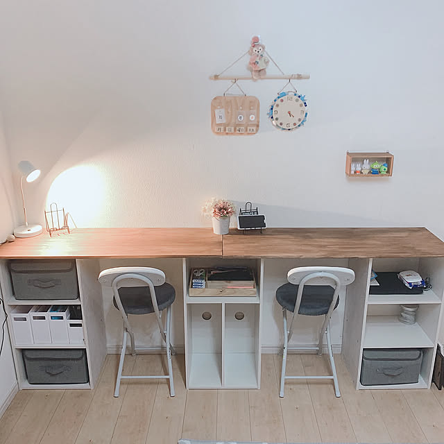 My Desk,シンプル,DIY,カラーボックスリメイク,デスク周り,ナチュラルインテリア,賃貸インテリア,賃貸でも楽しく♪,賃貸暮らし,2LDK賃貸 Eriの部屋