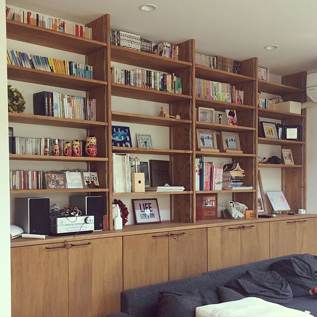My Shelf,造作家具,本棚,リボス塗装,男前もナチュラルも好き t--ieの部屋