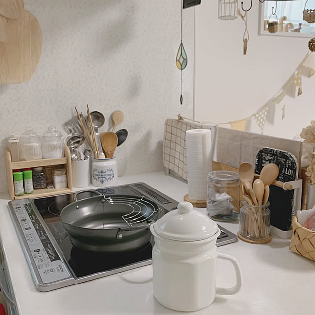 キッチンツール,オイルポット,ニトリ,Kitchen,ホーロー,ホーローオイルポット,ペニンシュラキッチン ai..の部屋