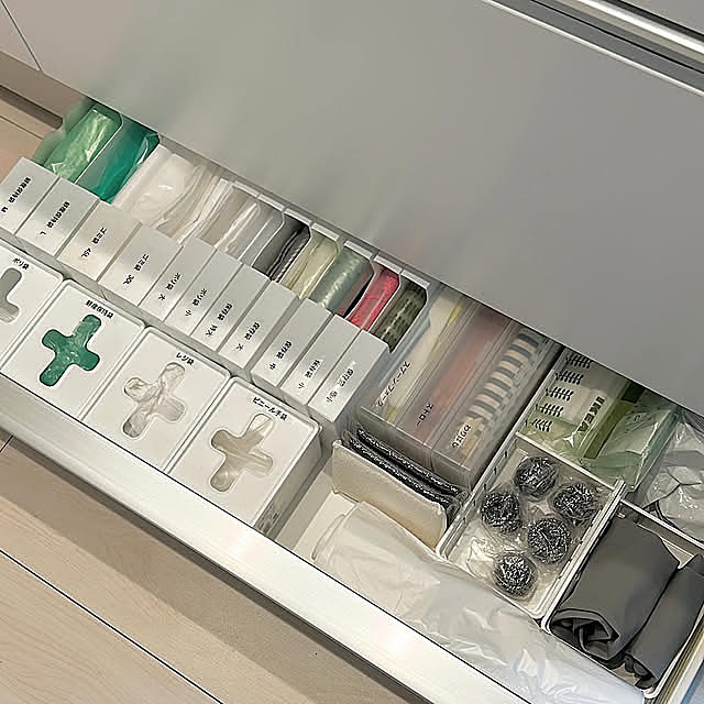 Kitchen,消耗品収納,シンク下収納,収納,整理整頓,整理収納,建売住宅,建売だけどオシャレハウスを目指します！,すっきり暮らす,持たない暮らしに憧れる,キッチン収納,セリア yo_homeの部屋