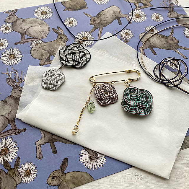 100均,ダイソー,ハンドメイド,手作り,お正月,おうち時間,水引き,夜中のゴソゴソタイム( ⊙_⊙),アクセサリー,My Desk yuri.sの部屋