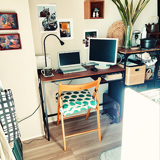 ワークスペース,一人暮らし,和×北欧,観葉植物,IKEA,ミックスインテリア,My Desk noricoの部屋