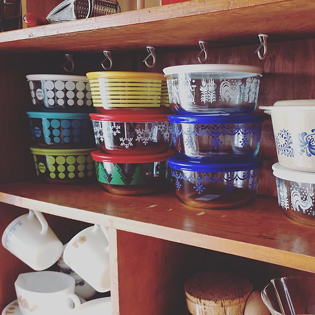 My Shelf,保存容器,オールドパイレックス,PYREX,パイレックス,インスタ→megu＿xxx,アメリカンヴィンテージ megu_xxxの部屋