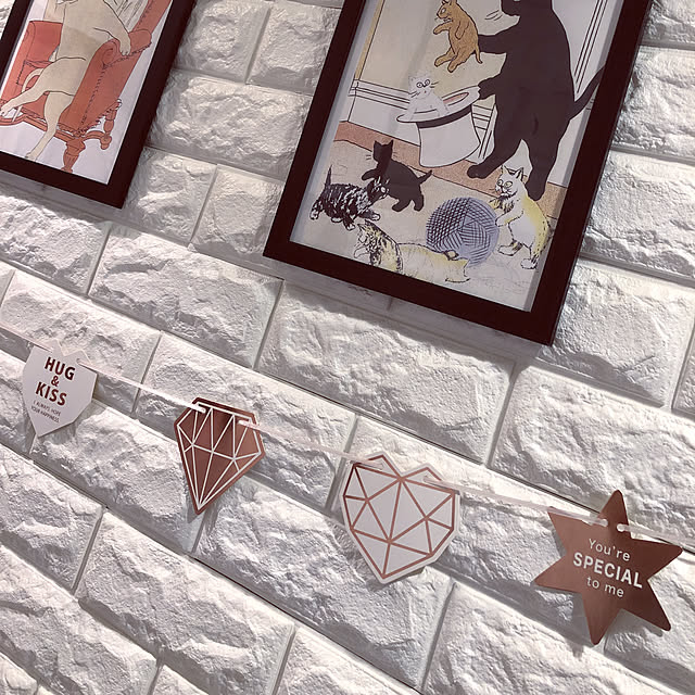 ダイソーのガーランド,On Walls kanaの部屋