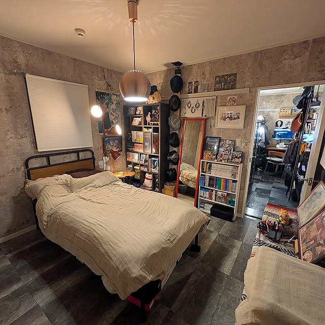 Bedroom,インダストリアル,DIY,ラブリコ,オタク,男前 tau_hobbitの部屋