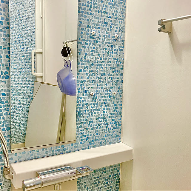 スクイージーがかけやすく,壁の棚を外す,トクラスバスルーム,トクラス,バスルーム,Bathroom bonobono54の部屋