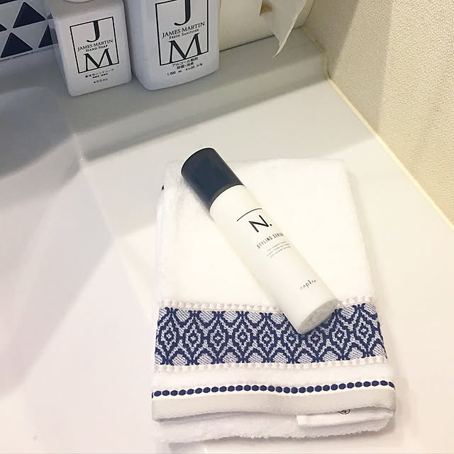 Bathroom,JM,しまむら,フェイスタオル,マンション,マンションインテリア,モノトーン,ホワイトインテリア mizの部屋