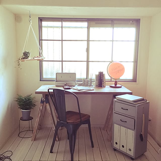 My Desk,書斎,DIY,RC大分支部,掲載誌,ガサツDIY,ソーホースブラケット,模様替え,comehome!,漆喰壁DIY,漆喰 Hachico.の部屋