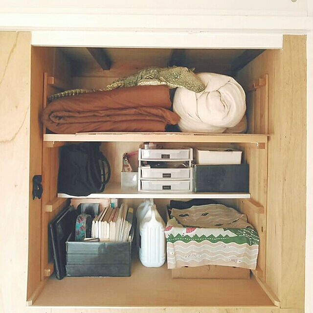 My Shelf,すのこDIY,団地,インテリア,シンプル,収納,押し入れ収納 waniwaniの部屋