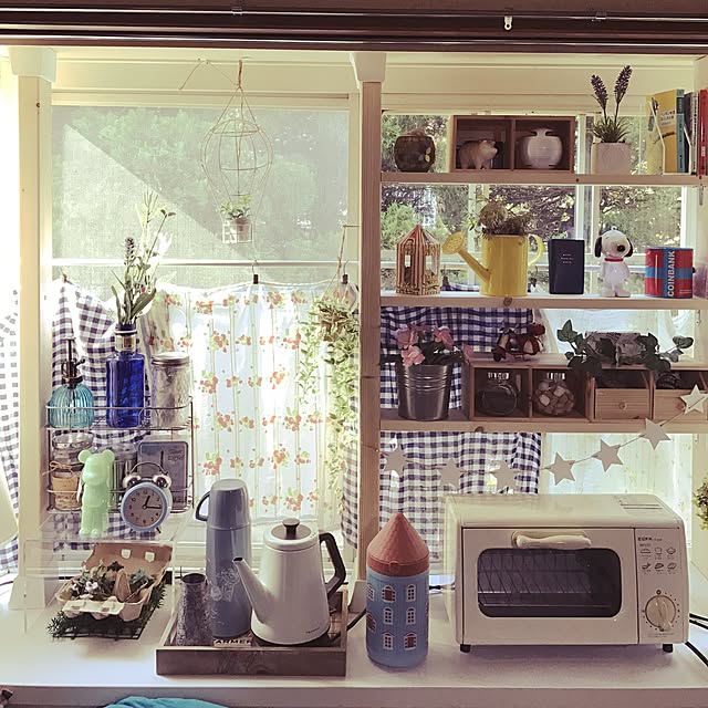 My Shelf,出窓DIY,出窓ディスプレイ,DIY棚,DIY初心者,ディアウォール,出窓,ディスプレイ,フェイクグリーン,100均,本物×偽物グリーン namikiの部屋