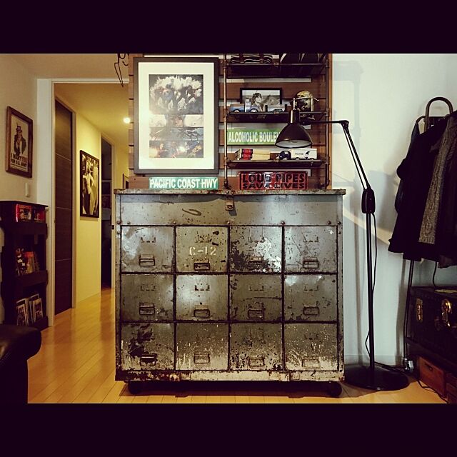 My Shelf,インダストリアル,キャビネット,一人暮らし,ヴィンテージ stormcatの部屋