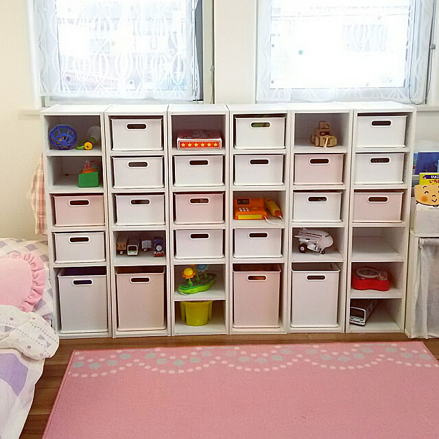 Overview,女の子の部屋,ニトリ,キッズルーム,おもちゃ収納,収納 Nashuryueの部屋