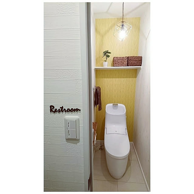 Bathroom,アンティーク,SANGETSU,リクシル,トイレ,サンゲツクロス,ヴィンテージ,サンゲツ,ヴィンティア,レストルーム,トイレの棚,トイレ収納 popoの部屋
