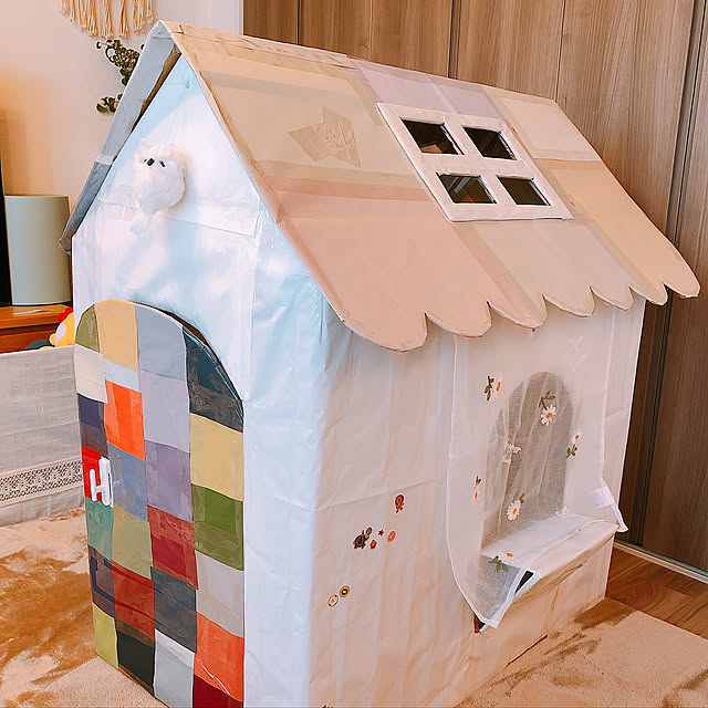 ダンボールDIY,ダンボールハウス,マンション暮らし,リビングダイニング,Lounge pechi.homeの部屋