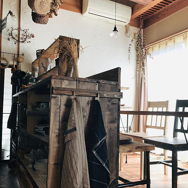 テーブルdiy,カウンターDIY,手作り家具,レトロ,リノベーション,シンプルに暮らす,古道具のある暮らし,ハンドメイド,Kitchen jiso-hanの部屋