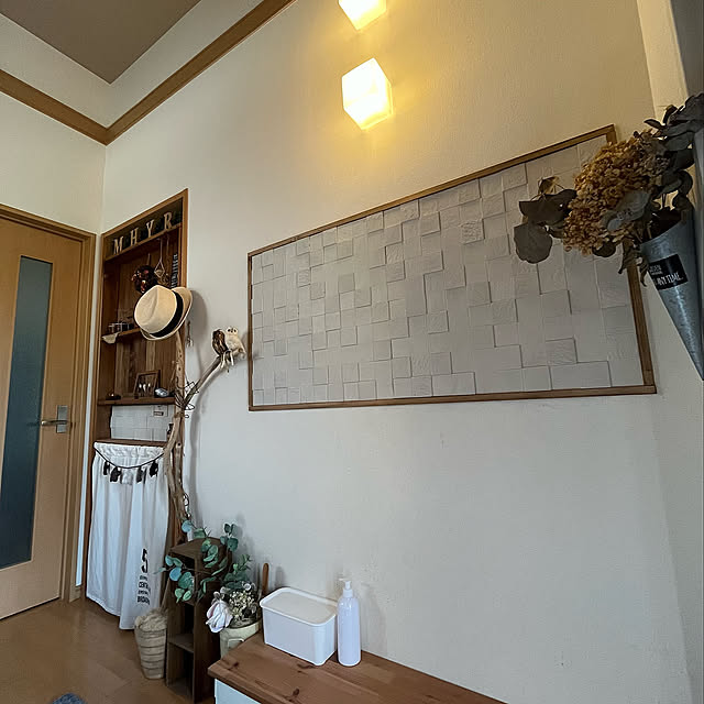 流木,エコカラット,玄関インテリア,DIY,建売住宅,イベント参加,建売だけど自分好みに,Entrance viviの部屋