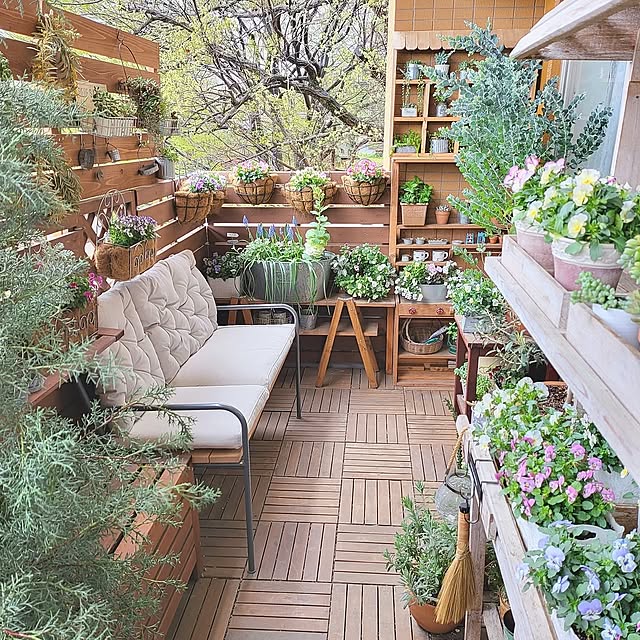 モニター応募投稿,IKEA,ガーデニング,DIY棚,My Shelf,ベランダガーデン,ウッドフェンス masumixの部屋