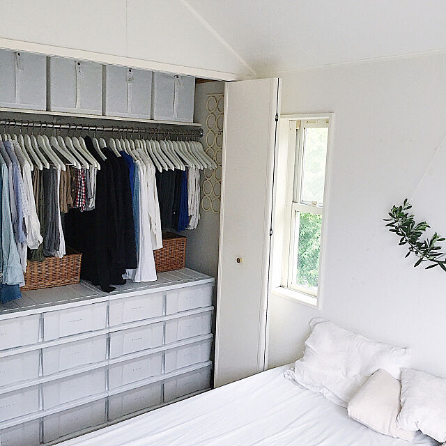 Bedroom,クローゼット,収納,IKEA asamiの部屋
