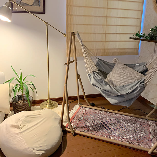 リラックスタイム,IKEA,買ってよかったもの,小さなお部屋,おうち見直しキャンペーン,ハンモック,くつろぎ空間,ゴールドインテリア,モノギャラリー,ライフオンプロダクツ,RoomClipショッピング,Lounge jasmineの部屋