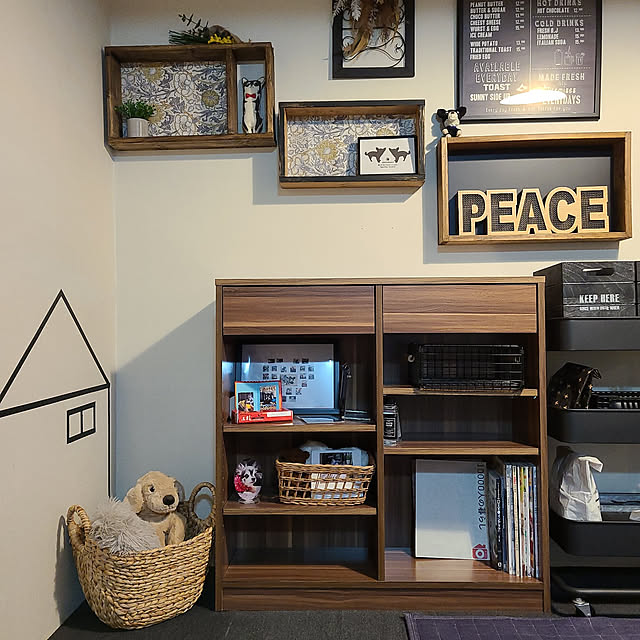 My Shelf,コメントお気遣いなく♡,インスタ→lovepeacedog,おうち見直しキャンペーン,おうち見直しキャンペーン当選,引き出し付き多目的収納ラック,RCさんありがとうございます♡,家具のグランデ,グランデ,RCの本,cssちゃんの素敵便,山善,山善バスケットトローリー lovepeaceの部屋