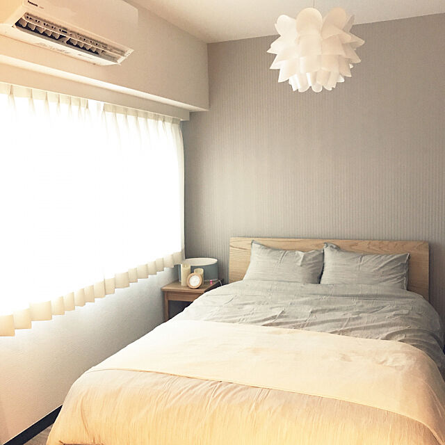 Bedroom,一人暮らし,1DK,無印良品,IKEA,寝室,ニトリ chiechanの部屋