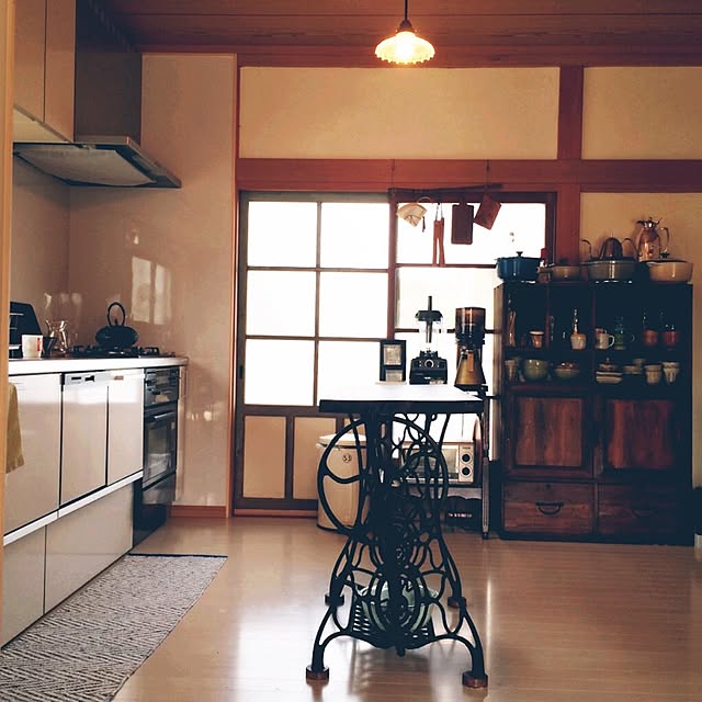 Kitchen,リノベーション,リフォーム,昭和レトロ,カフェ風インテリア,日本家屋,昔ながらの間取り,株式会社イシカワ,古道具,古い建具 --ao--の部屋