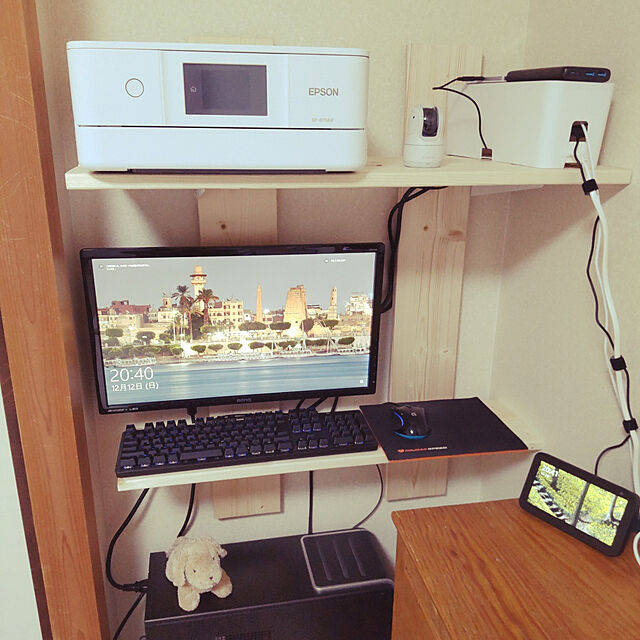 My Shelf,パソコンスペース,1×4材,STAND BAR,DIY,床の間,デスクトップパソコン mintの部屋