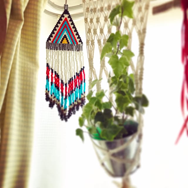 ビーズステッチ,アイロンビーズ,ハンドメイド,観葉植物,雑貨,出窓 Makiの部屋