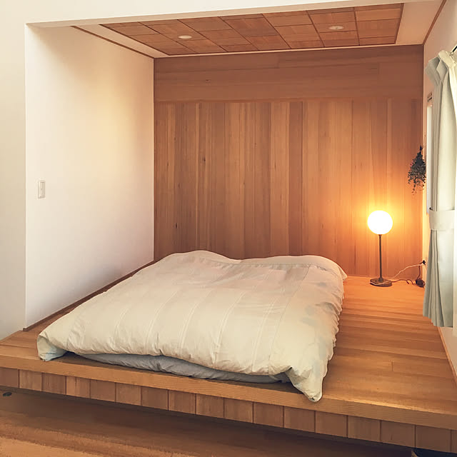 Bedroom,小上がり,布団乾燥機,寝室,シンプルインテリア,グリーンのある暮らし,戸建て,北欧インテリア,無垢材,こどもと暮らす,ドライフラワー,シンプル,シンプルライフ yoriの部屋