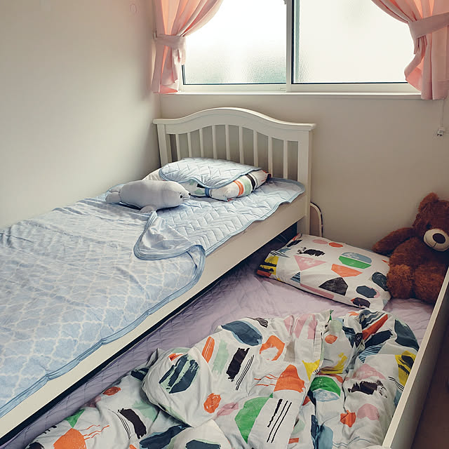Bedroom,HOME COORDY,ホームコーディ,HOME COORDY COLD,アザラシ抱き枕,モニター当選,ブランケット,ひんやり,女の子の部屋,子どものいる暮らし,夏も快適に暮らしたい,コールド寝具 puritan_rの部屋