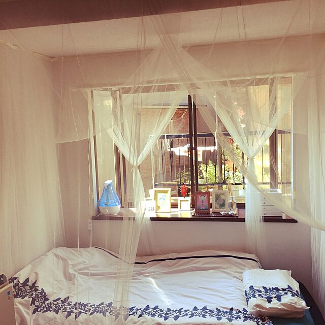 Bedroom,お姫様気分,天蓋ベッド,詳しくはブログにて,リゾート風,一人暮らし,友達の部屋をコーディネート Kaijunの部屋