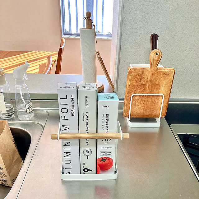 Kitchen,愛用品,ホワイト×ウッド,tosca マグネットラップホルダー,ナチュラルインテリア Shionの部屋