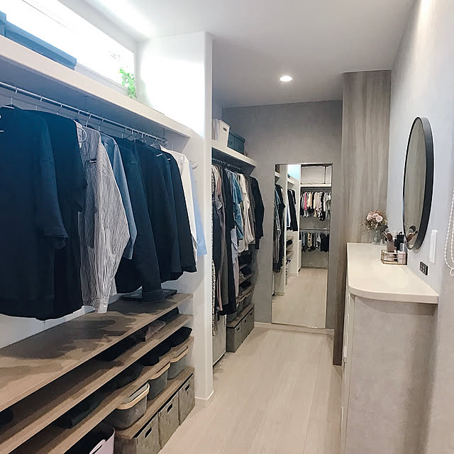 収納,ファミクロ,ウォークイン,ファミリークローゼット,ウォークインクローゼット,可動棚,ビフォーアフター,IKEA,My Shelf,WIC NANASORAの部屋