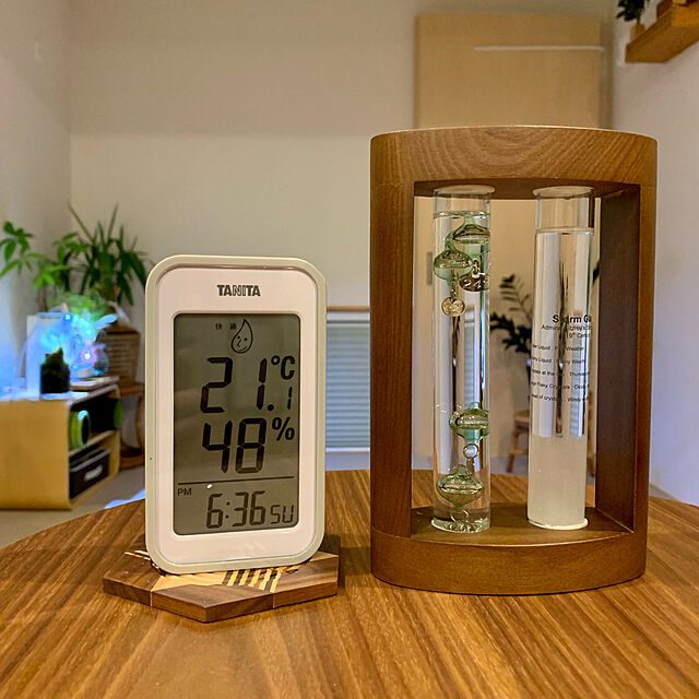 温湿度計,ビーチ材,Lapin,ストームグラス,温度計,インテリア雑貨,My Desk tamabaka1971の部屋