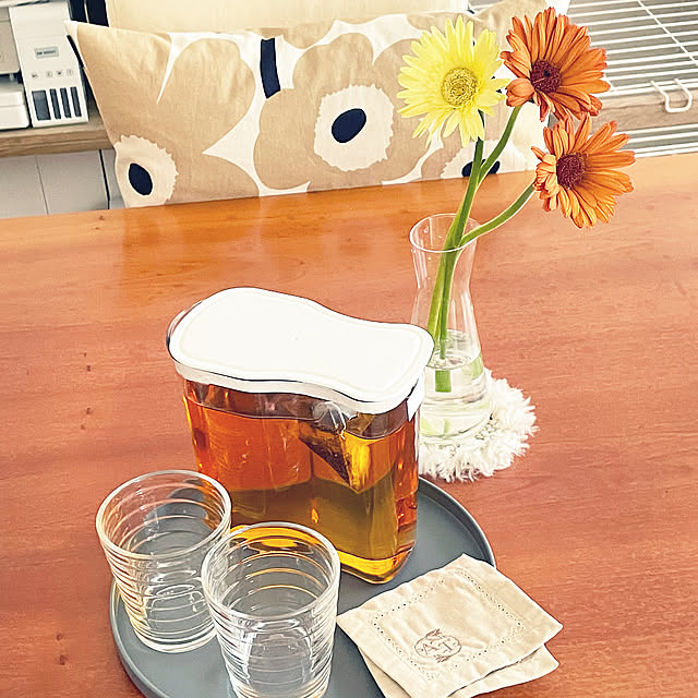 My Desk,使いやすい,コンパクト,大活躍,イチオシ,お値段以上♡,便利商品,イッタラ,ルイボスティー♡,機能性良し,洗うのが楽,パッキンレス,ピッチャー,100均アイテム,ダイソー,レモンルイボスティー kawauso15の部屋