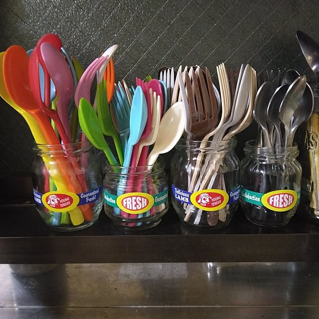 Kitchen,雑貨,カラフル,一人暮らし,お気に入り,カトラリー入れ 4696の部屋