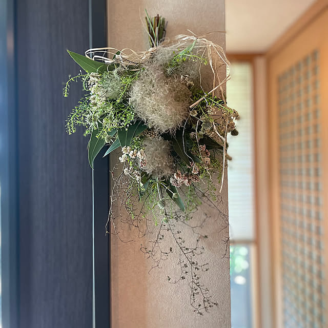 Entrance,手作りスワッグ,スモークツリー kuikoの部屋