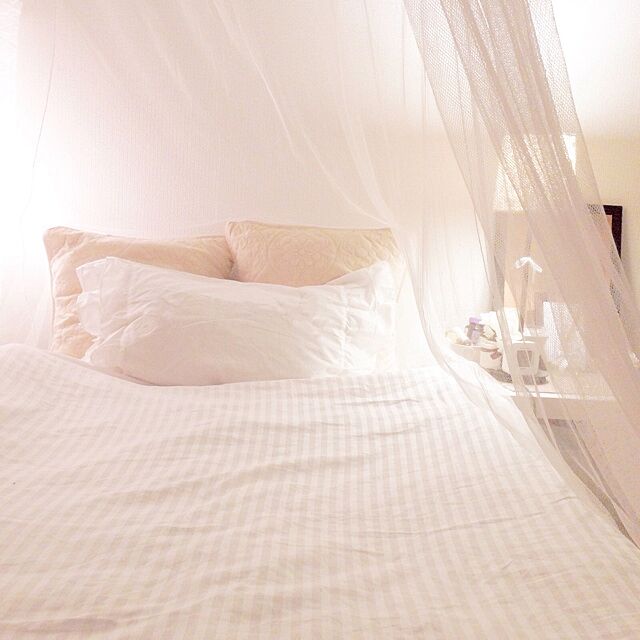 Bedroom,一人暮らし,ホワイトインテリア Monicaの部屋