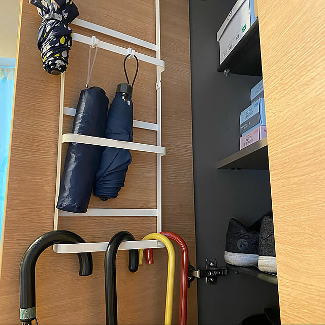 シューズボックス,狭い家,傘収納,傘かけ,山崎実業,間口の狭い家,狭い玄関,山崎実業 tower,Entrance keito814の部屋