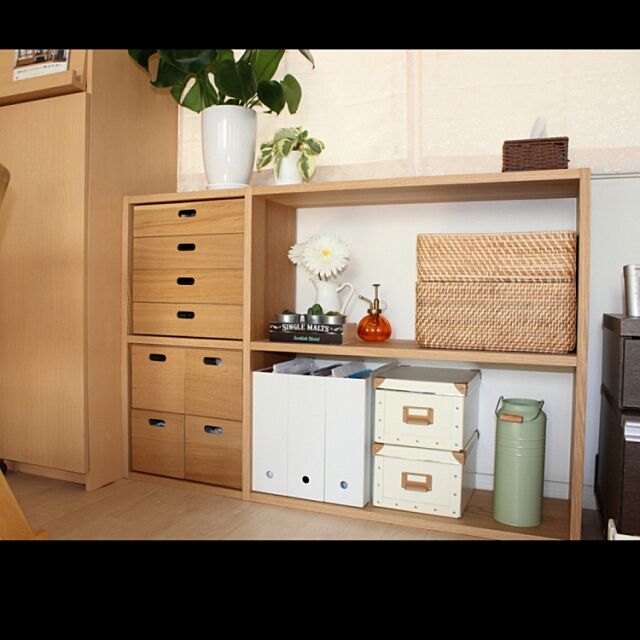 My Shelf,無印良品,スタッキングシェルフ,IKEA,観葉植物,こどもと暮らす romiの部屋