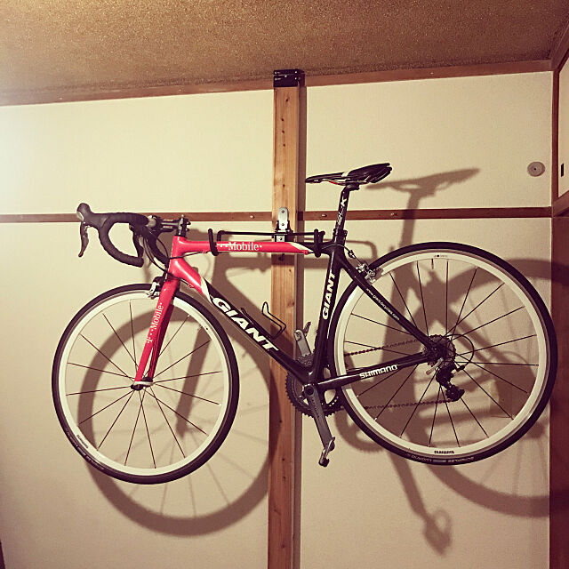 My Shelf,ツーバイフォー材,ロードバイク,DIY naco6rの部屋