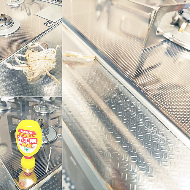 Kitchen,木工ボンドでピカピカに,簡単ウラ技 nyankonecoの部屋