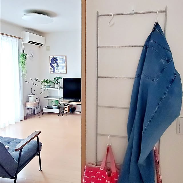 On Walls,フック,観葉植物,無印良品,IKEA,グリーン,小さなお家,子どもと暮らす,観葉植物のある暮らし,子どものいる暮らし,かご・バスケット,暮らしのひとコマ,壁掛け収納 pomの部屋