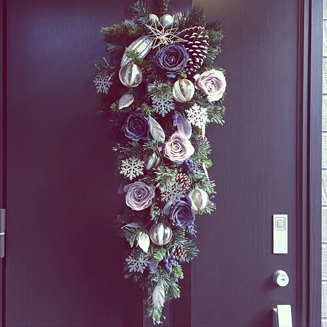 Entrance,クリスマス,手作り,スワッグ,クリスマスディスプレイ 508mkの部屋