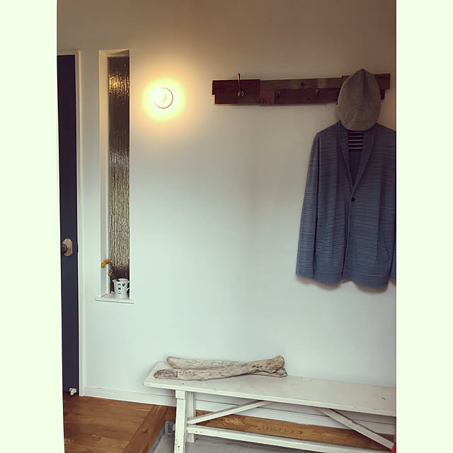 コロナ対策,ハンガーラックDIY,リクレイムドスティック,コレ、DIYしたよ！,古物雑貨,Entrance,玄関土間,昭和レトロ yuzの部屋
