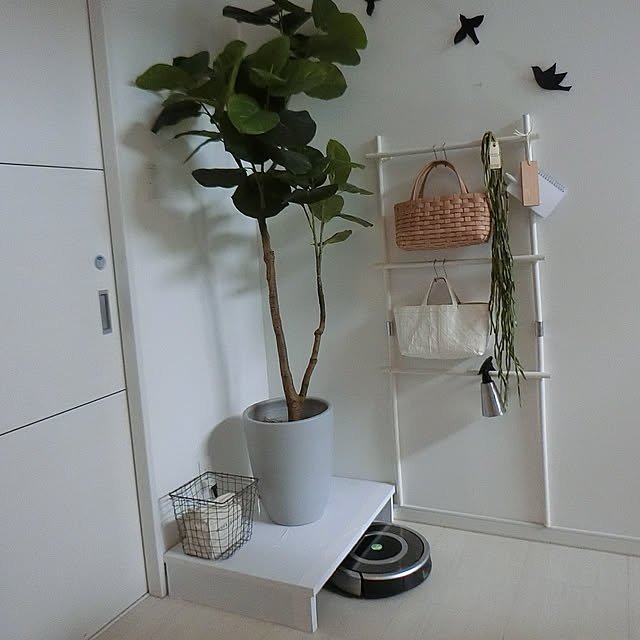 ルンバ基地,fog linen work,フェイクグリーン,ニトリ,グリーンのある暮らし,コレ、DIYしたよ! sunaの部屋