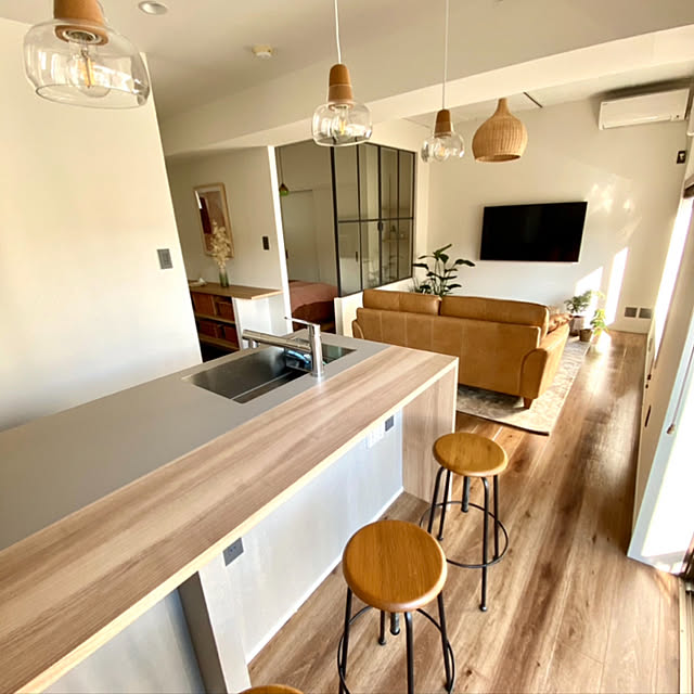 「何をするにも有意義で気持ちの良い、フルフラットのカウンターキッチン」 by amane_12さん